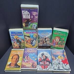 Lot Of 9 Vintage Disney WB Fox VHS Clamshell Movies Youth Family Time